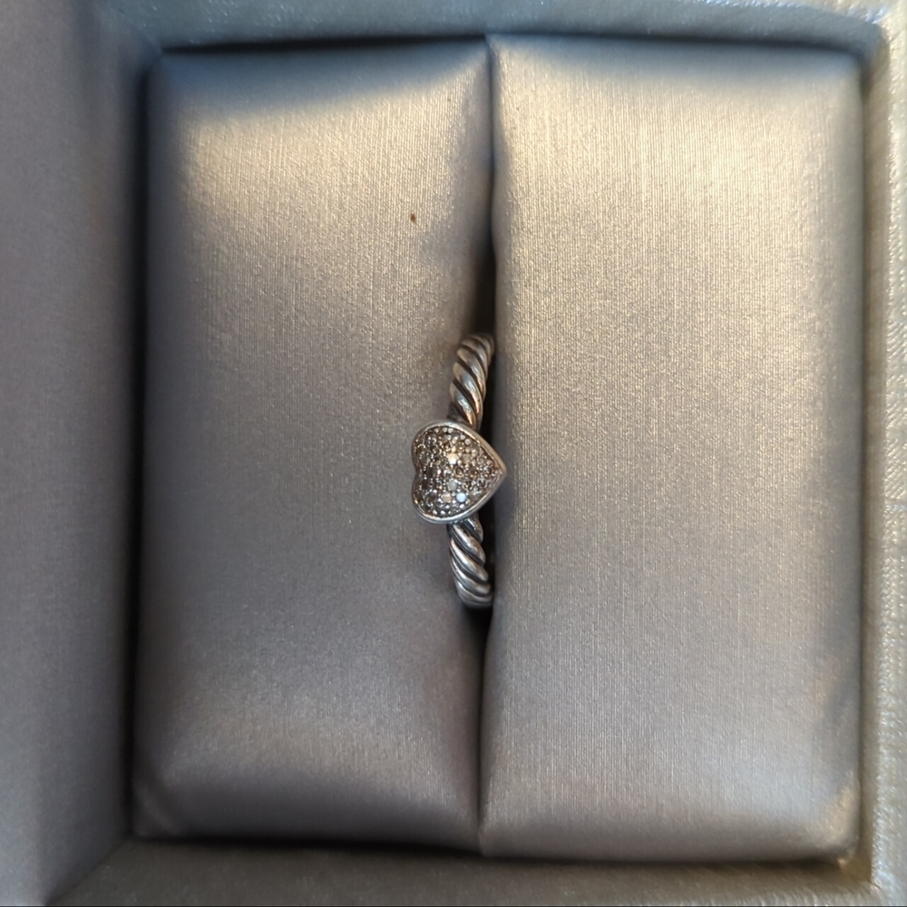 Petite David Yurman Pave Heart Ring
